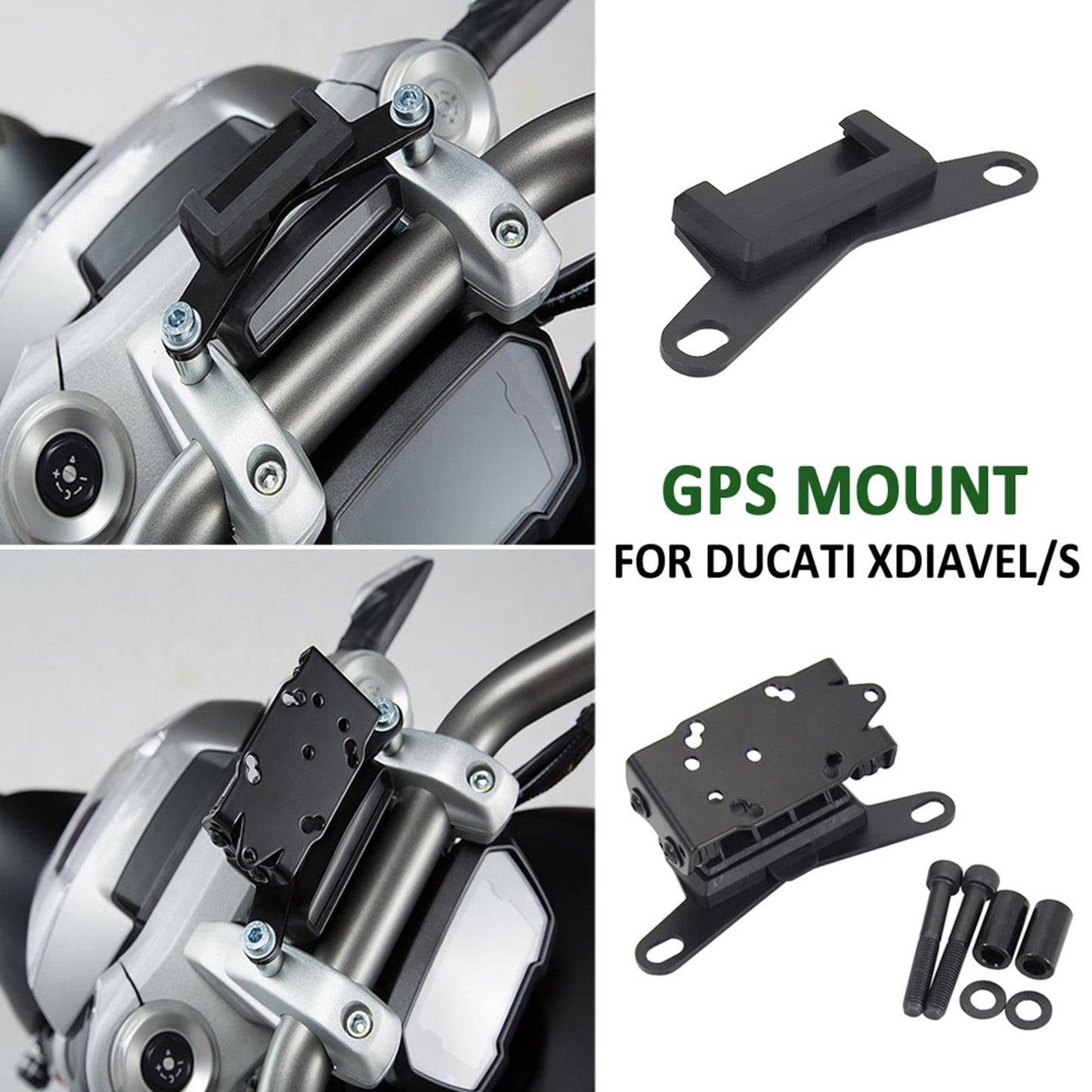 Motorcycle GPS Mount Vibration Damped Stable for Ducati Xdiavel/S 2016-2021