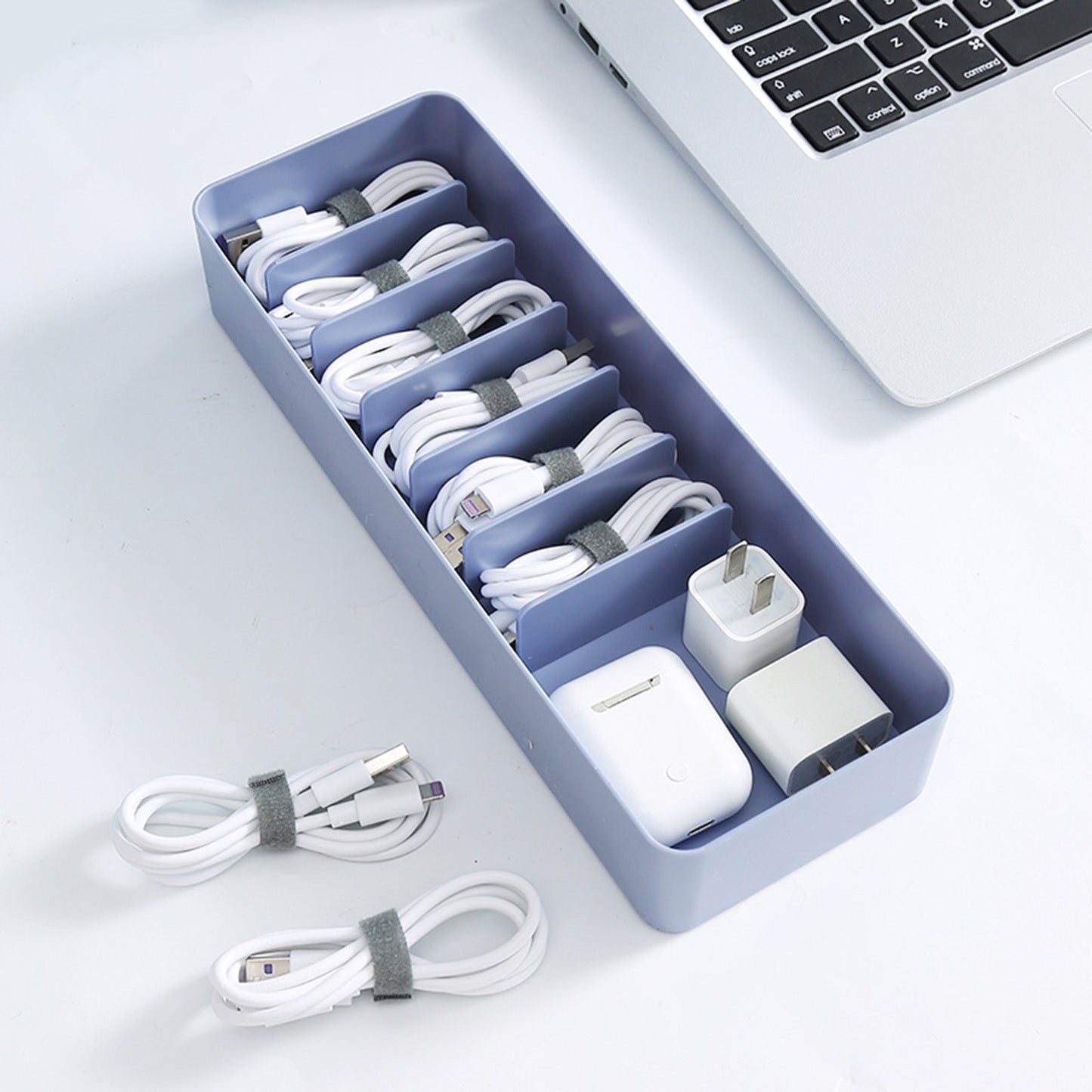 Plastic Cable Storage Boxs Organizer Dustproof Cover for Office Room Home Pink