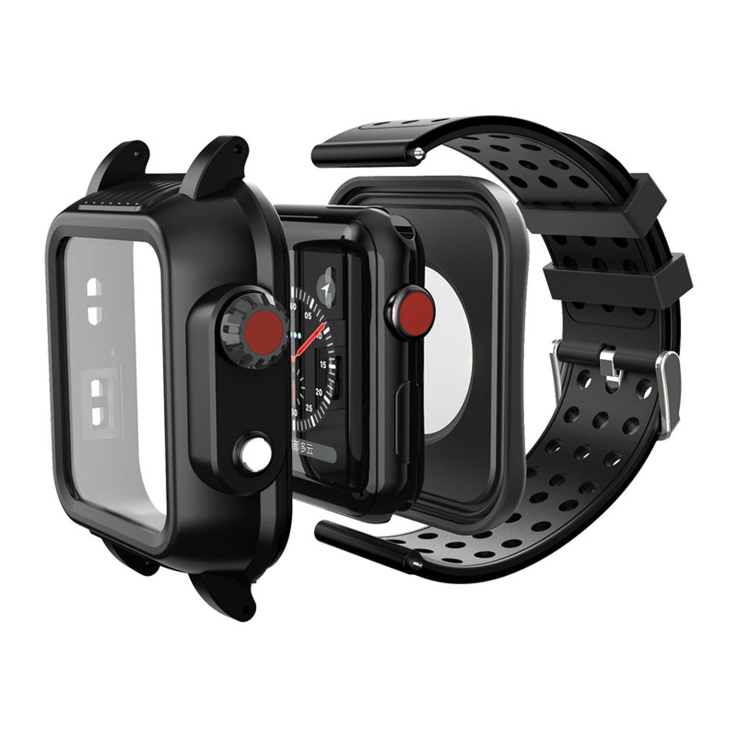 Rugged Protective Case Shockproof Durable for Apple Watch 3rd 4th Generation strap width 38mm