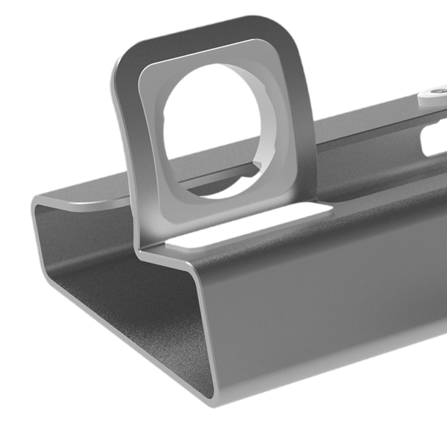 Chargering Station Dock One-Piece Molding 3in1 Shelf Holder for Home silver