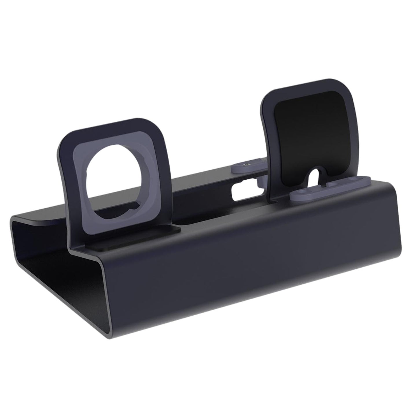 Chargering Station Dock One-Piece Molding 3in1 Shelf Holder for Home gray