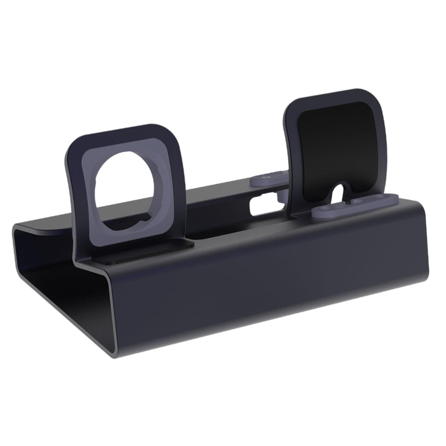 Chargering Station Dock One-Piece Molding 3in1 Shelf Holder for Home gray