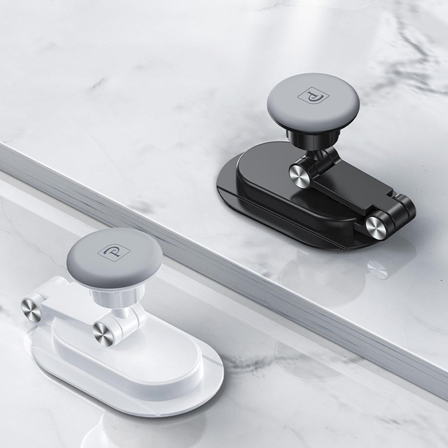 Magnetic Computer Phone Holder Adjustable Bracket for Monitor Tablets Black