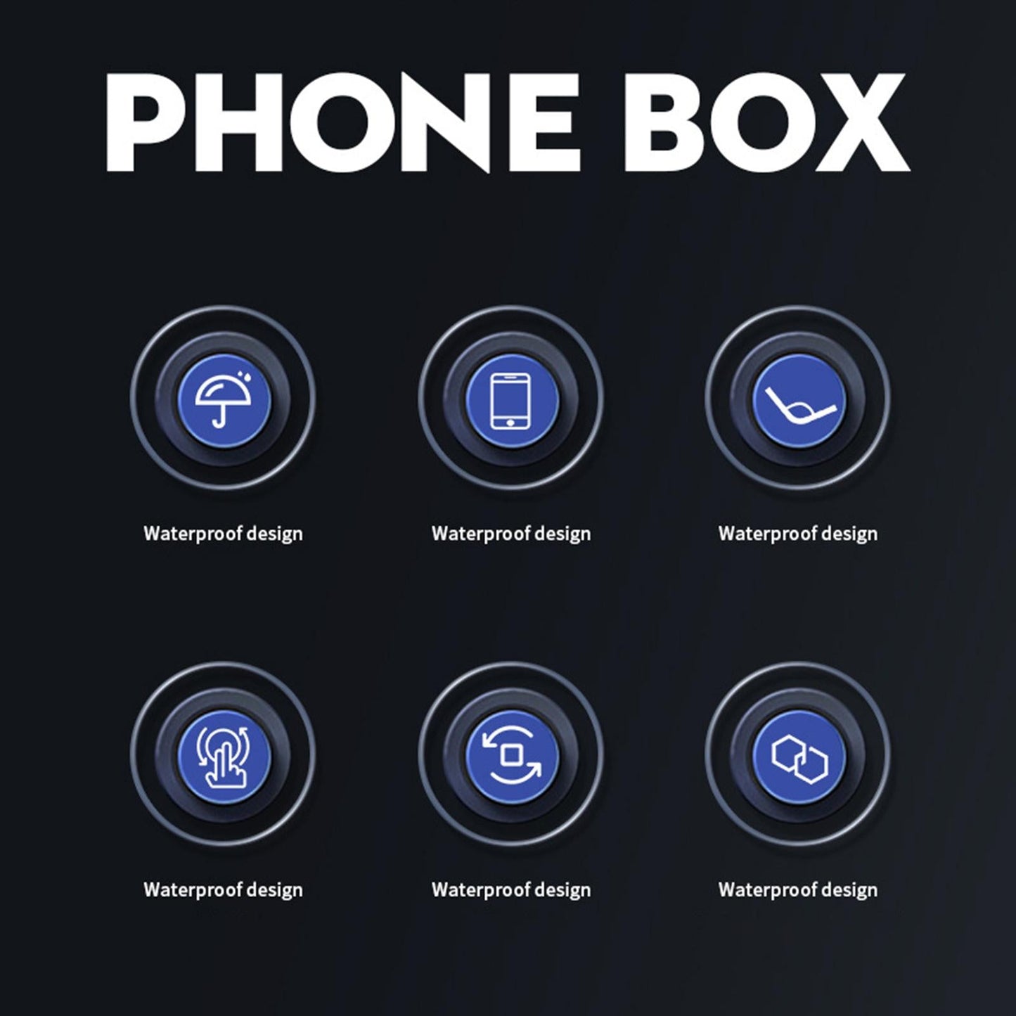 Wall Mounted Shower Phone Holder Waterproof Phone Storage Case Punch Free White