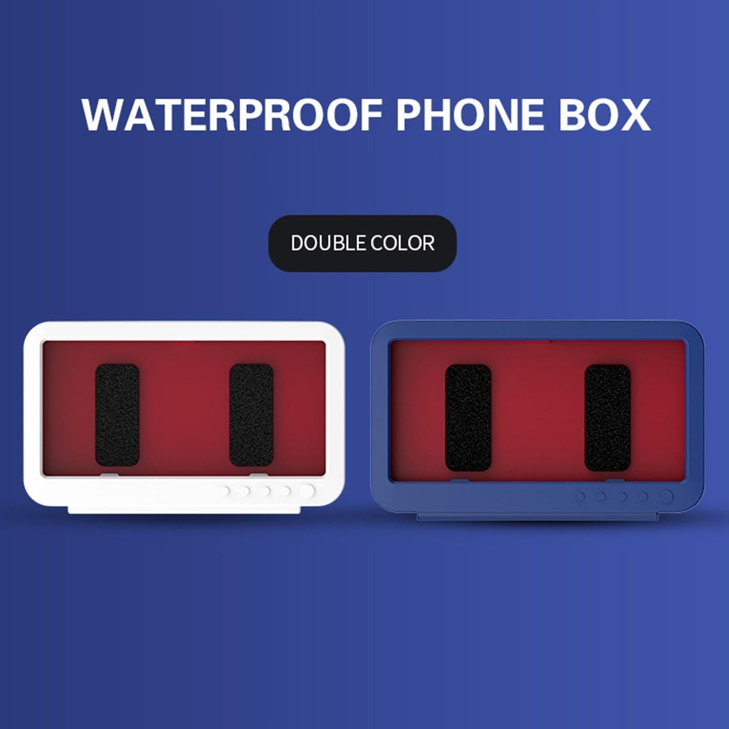 Wall Mounted Shower Phone Holder Waterproof Phone Storage Case Punch Free White