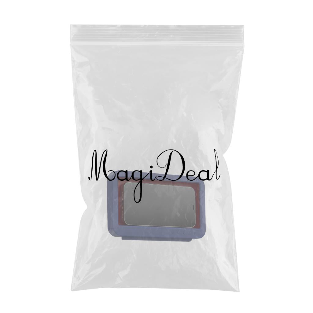 Wall Mounted Shower Phone Holder Waterproof Phone Storage Case Punch Free Blue