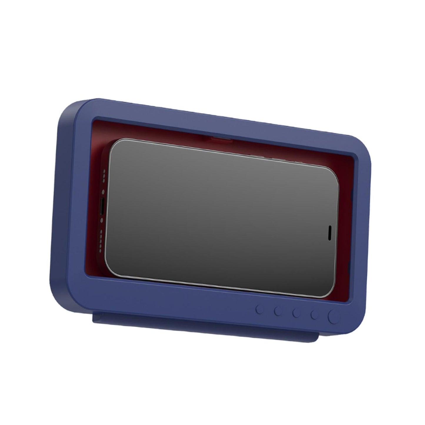 Wall Mounted Shower Phone Holder Waterproof Phone Storage Case Punch Free Blue