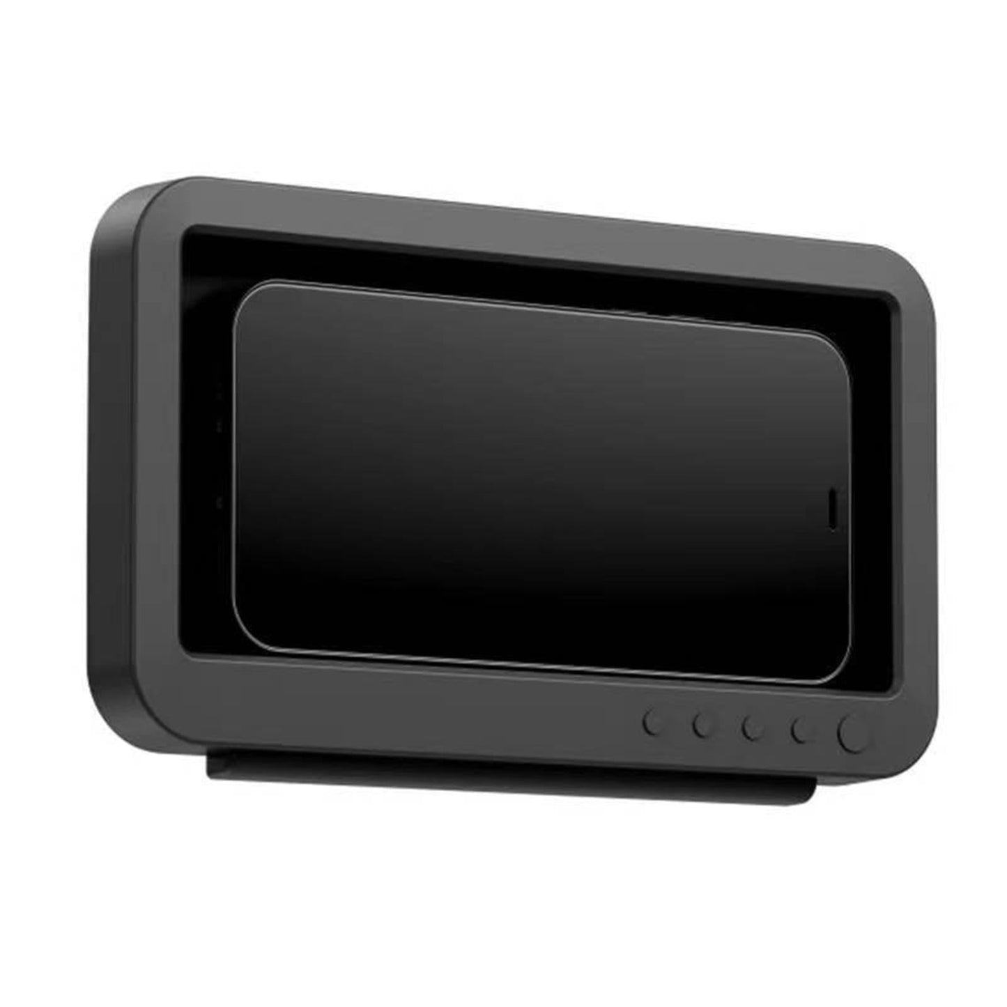 Wall Mounted Shower Phone Holder Waterproof Phone Storage Case Punch Free Black