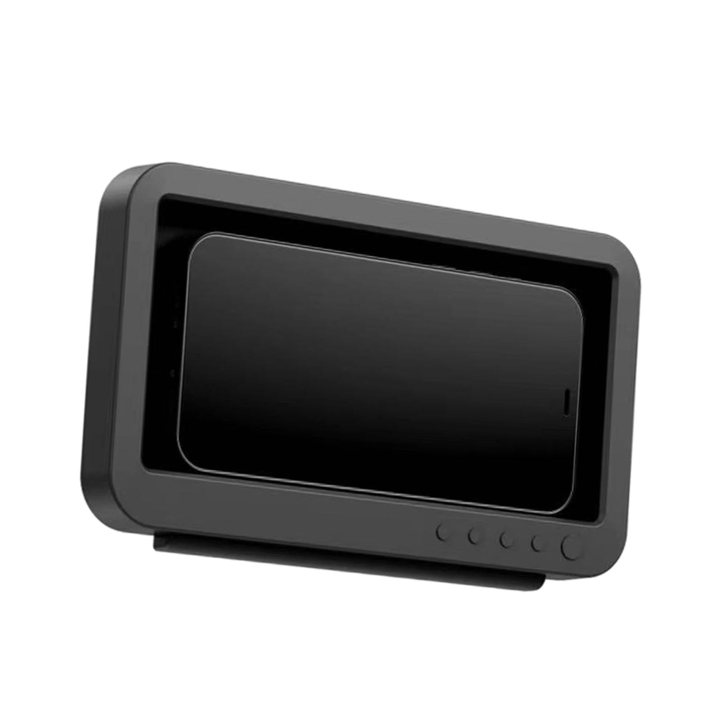 Wall Mounted Shower Phone Holder Waterproof Phone Storage Case Punch Free Black