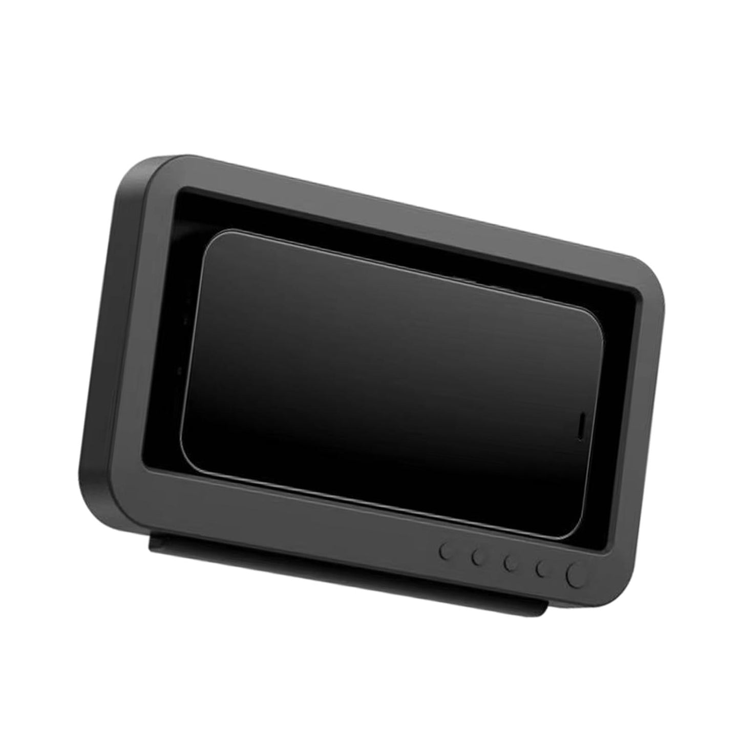 Wall Mounted Shower Phone Holder Waterproof Phone Storage Case Punch Free Black