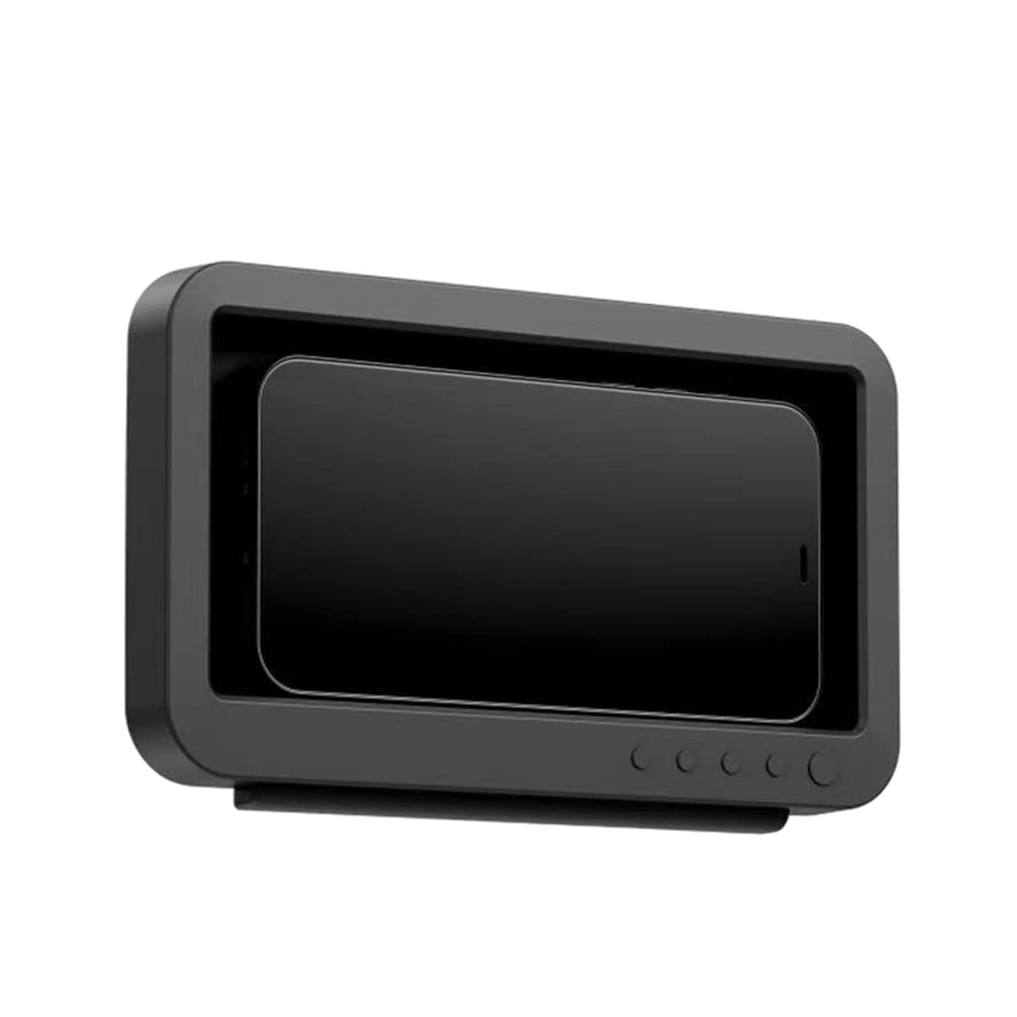 Wall Mounted Shower Phone Holder Waterproof Phone Storage Case Punch Free Black