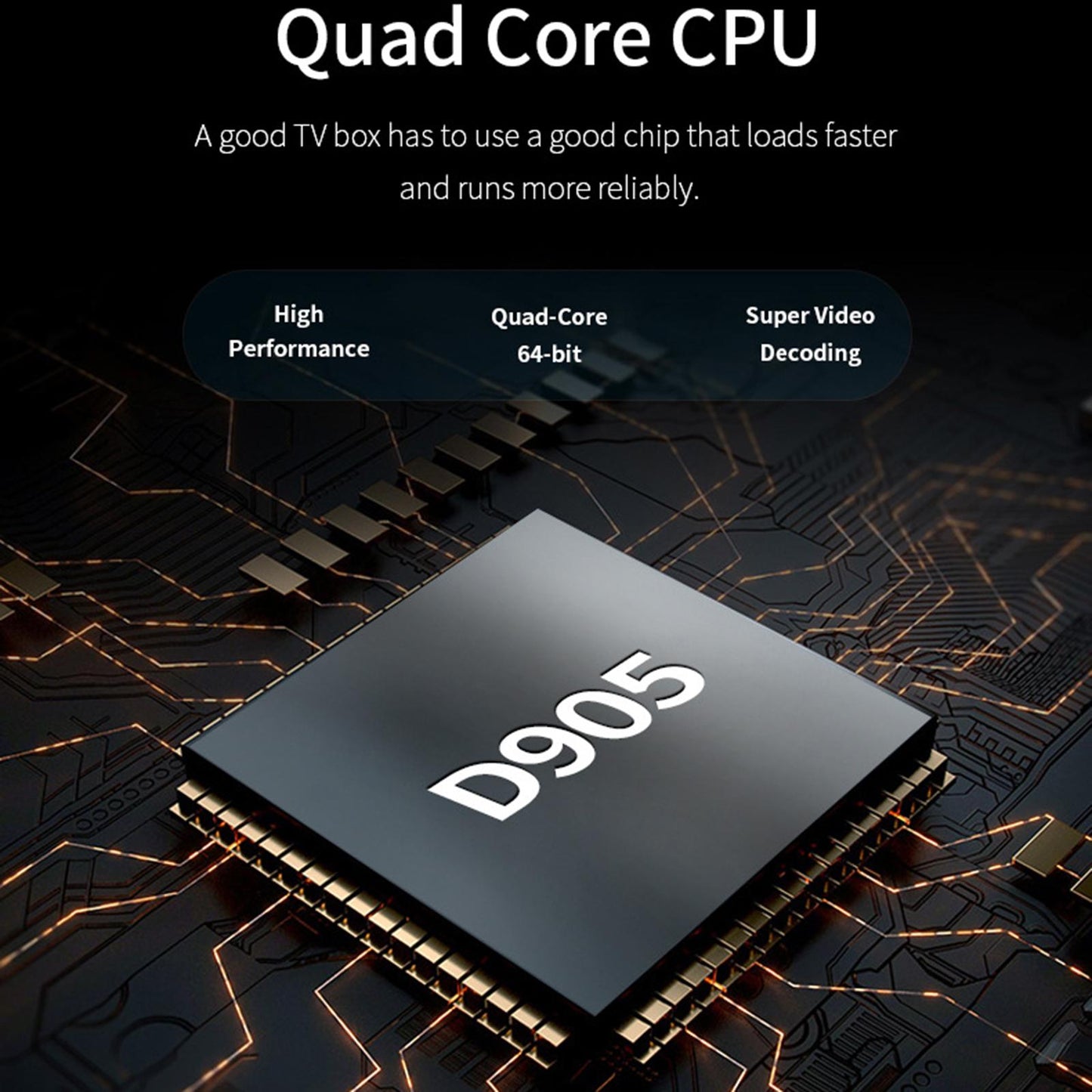 D905 Smart Set Top Box Android 10 Wifi 2.4G4K Amlogic U S : 16GB+256GB