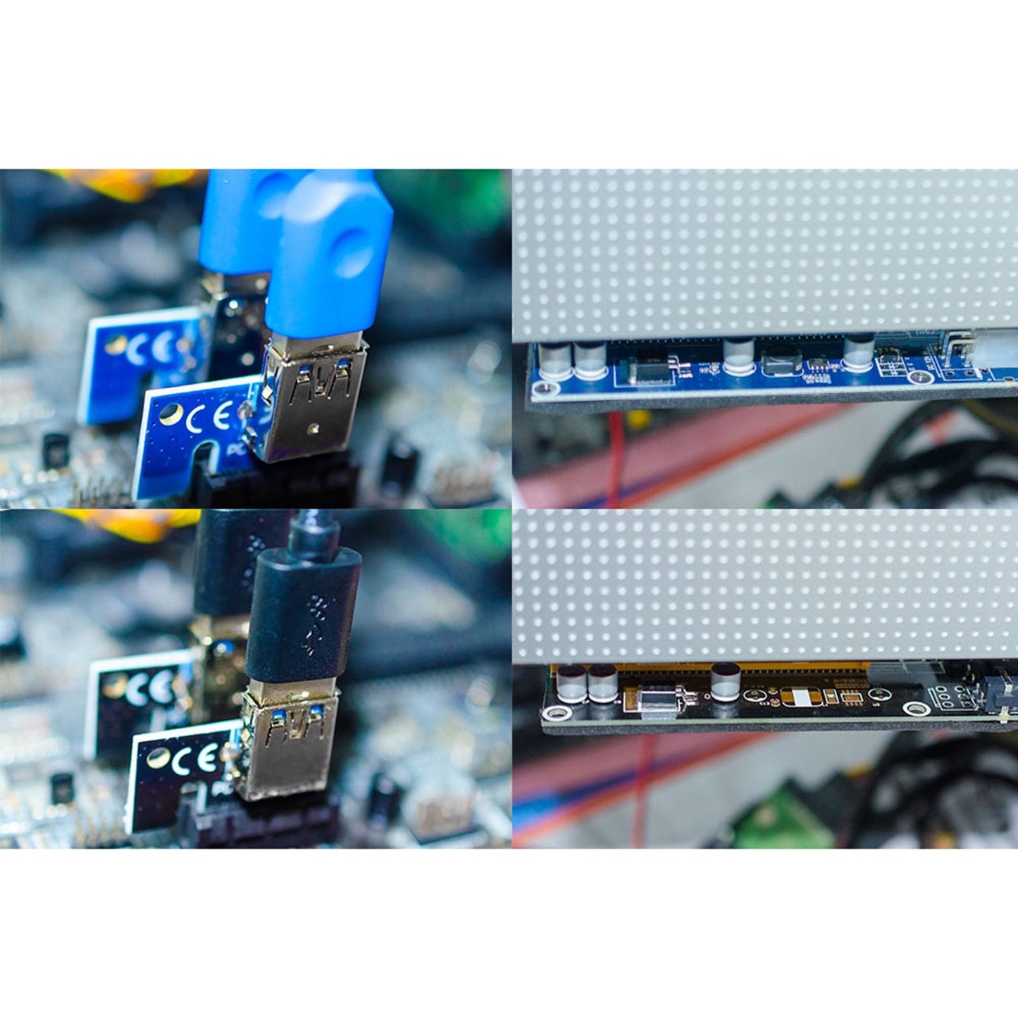 PCIE Riser Card Adapter PCI Express 1x to 16x Extension for Miner red white