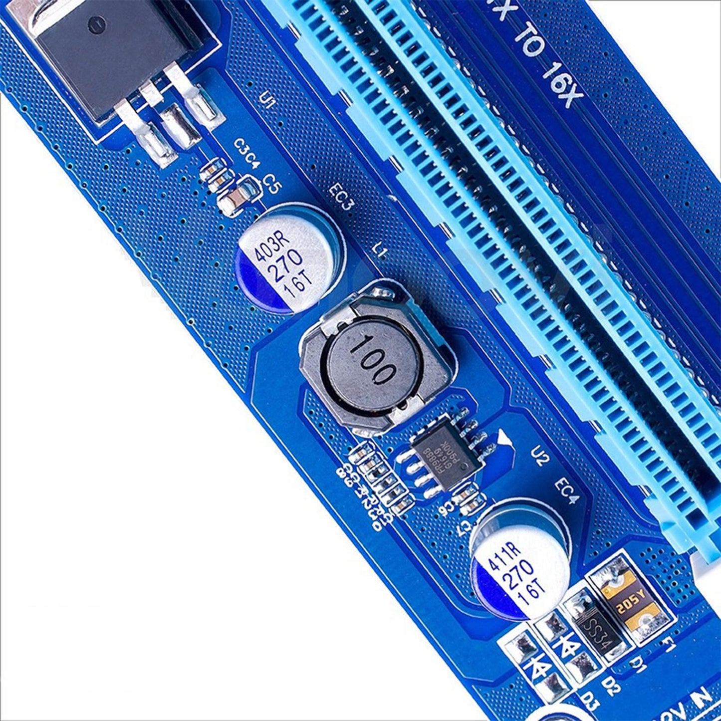 VER006S PCI-E Riser Card PCIE 1X to 16X USB 3.0 SATA Power for Bitcoin 6pin
