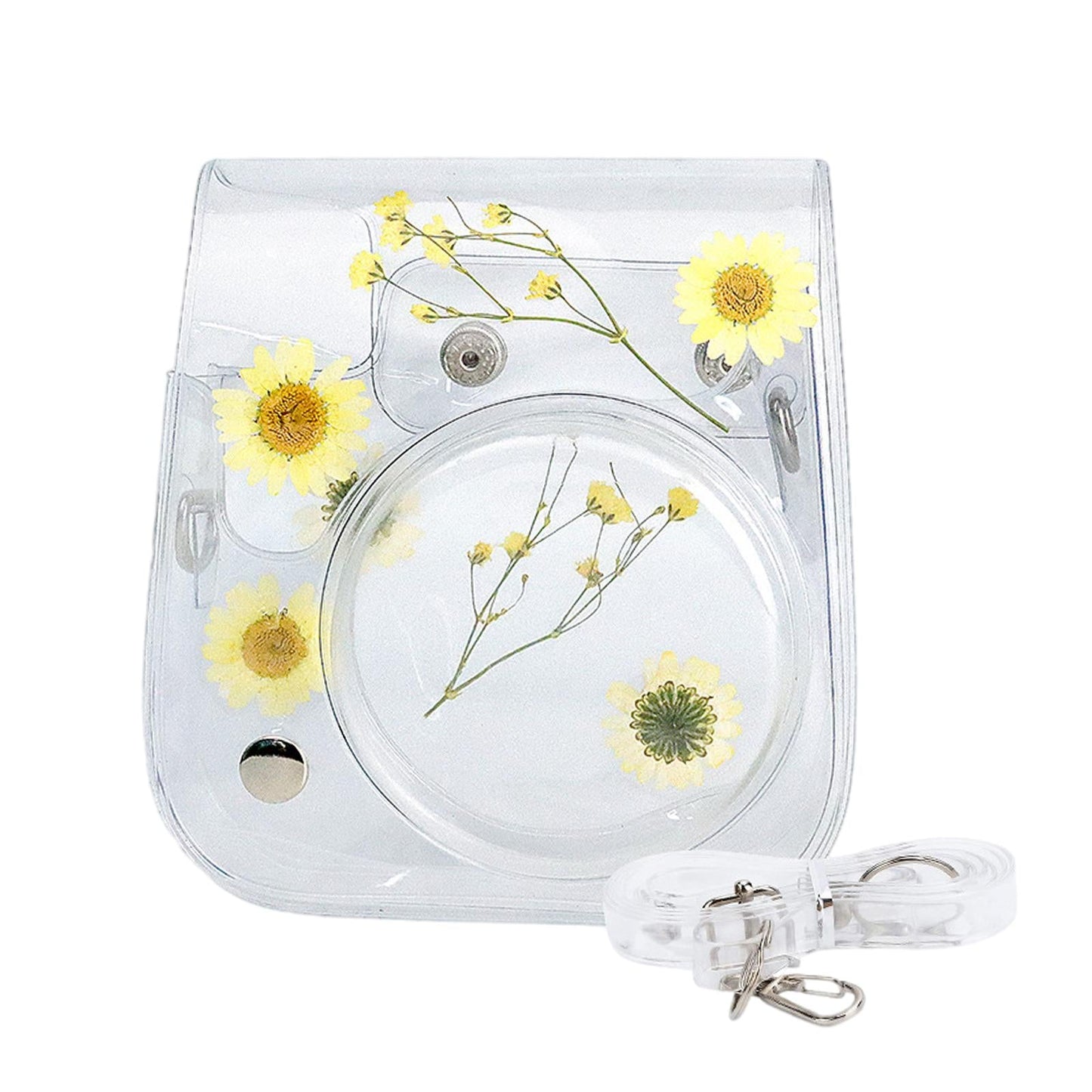 Camera Case Portable PVC Material Adjustable Strap for Instax Mini 11 9 8 Yellow