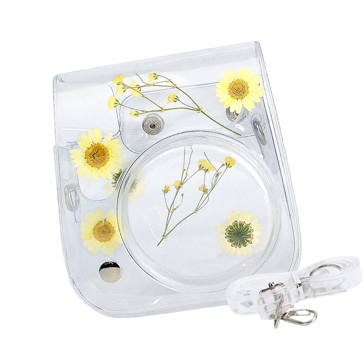 Camera Case Portable PVC Material Adjustable Strap for Instax Mini 11 9 8 Yellow