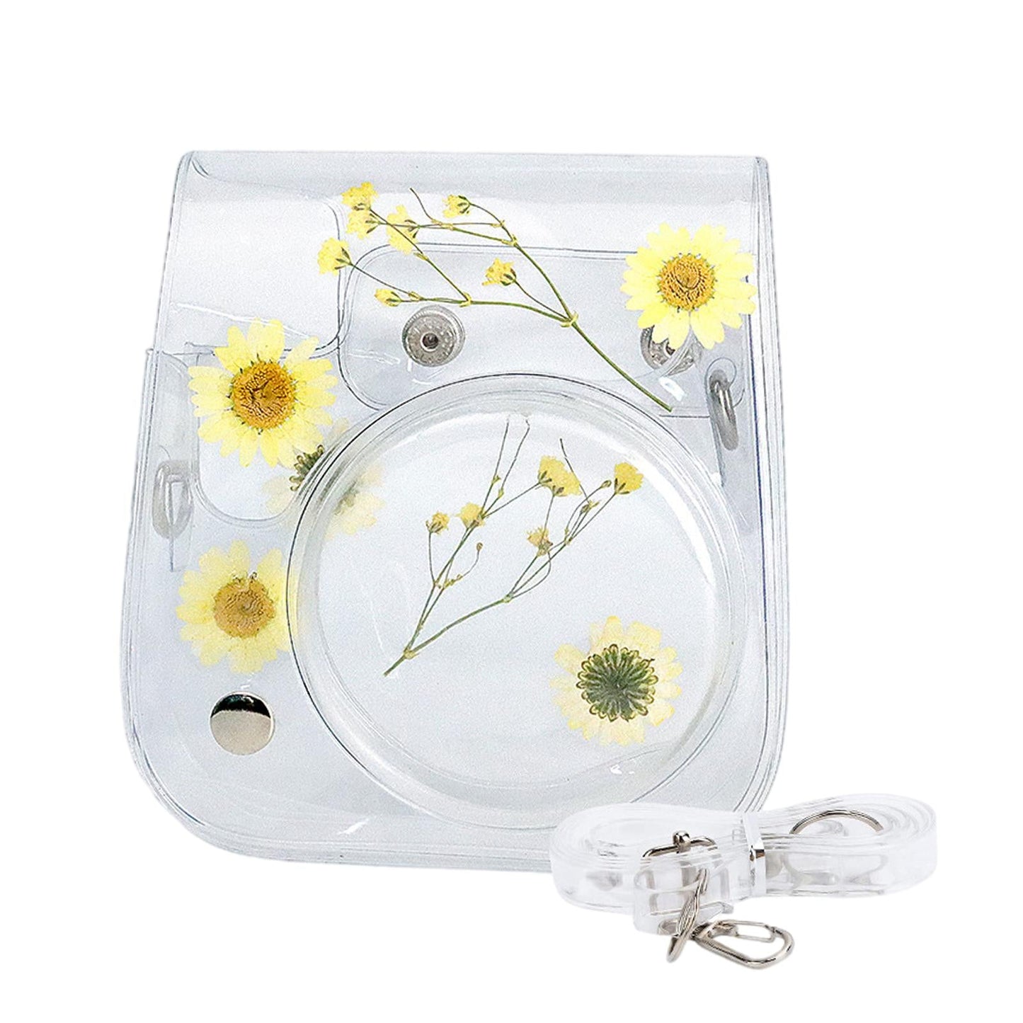 Camera Case Portable PVC Material Adjustable Strap for Instax Mini 11 9 8 Yellow