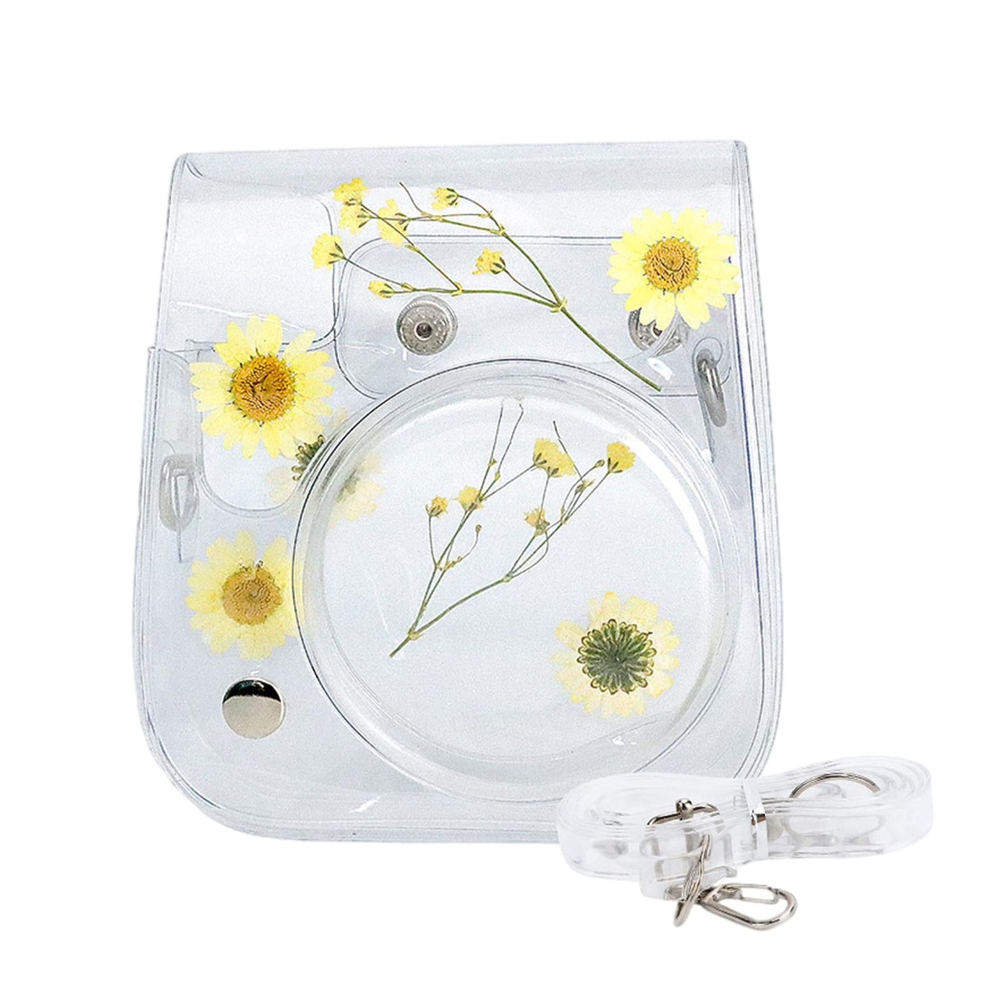 Camera Case Portable PVC Material Adjustable Strap for Instax Mini 11 9 8 Yellow