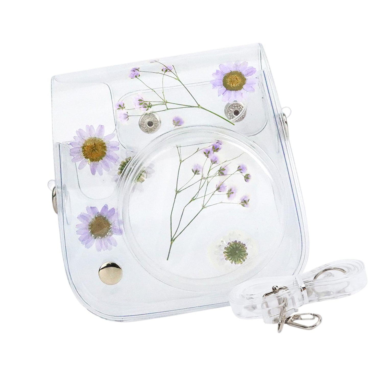 Camera Case Portable PVC Material Adjustable Strap for Instax Mini 11 9 8 Purple