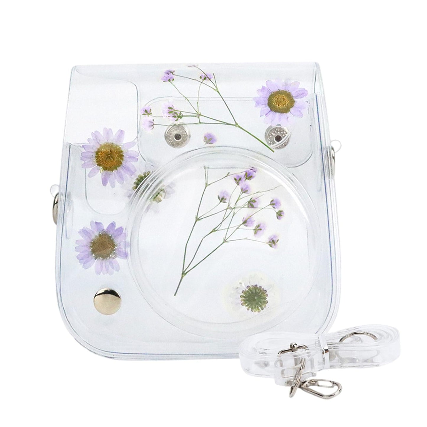 Camera Case Portable PVC Material Adjustable Strap for Instax Mini 11 9 8 Purple