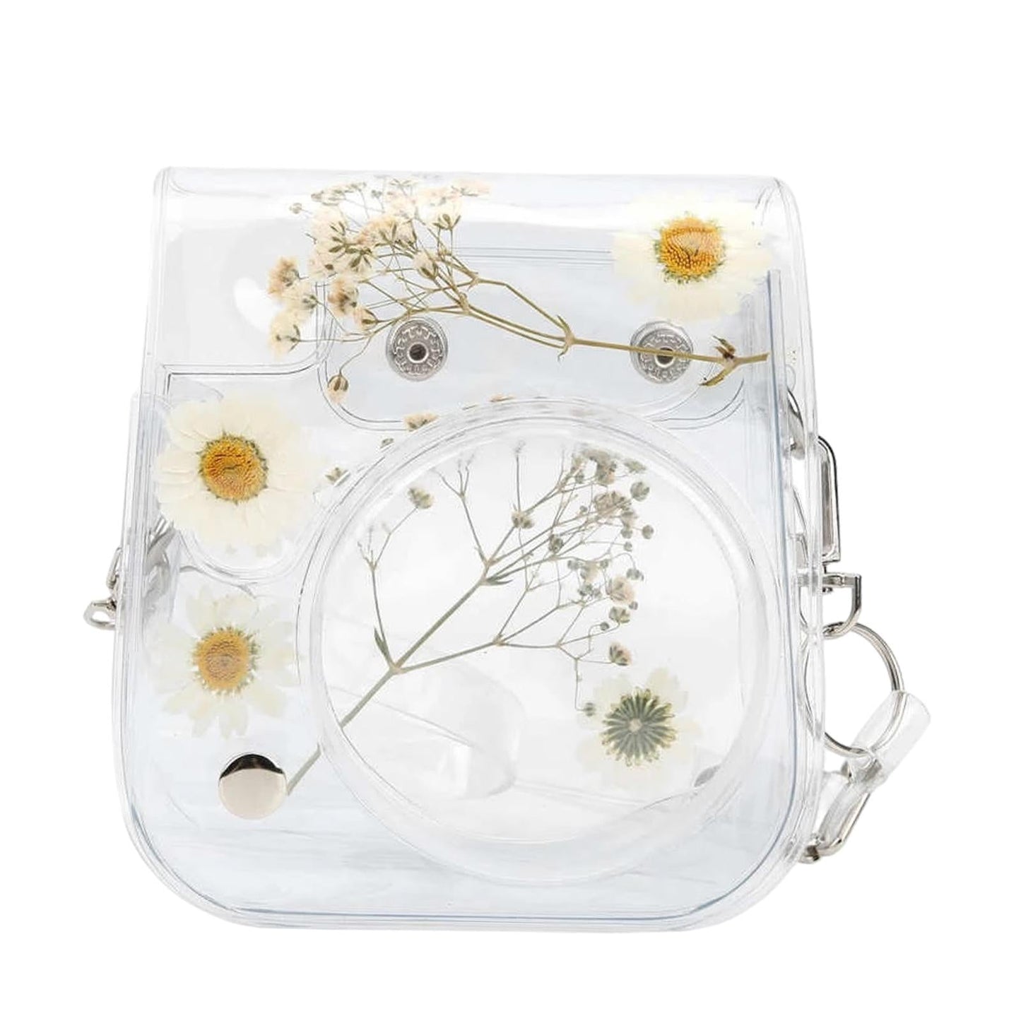 Camera Case Portable PVC Material Adjustable Strap for Instax Mini 11 9 8 White