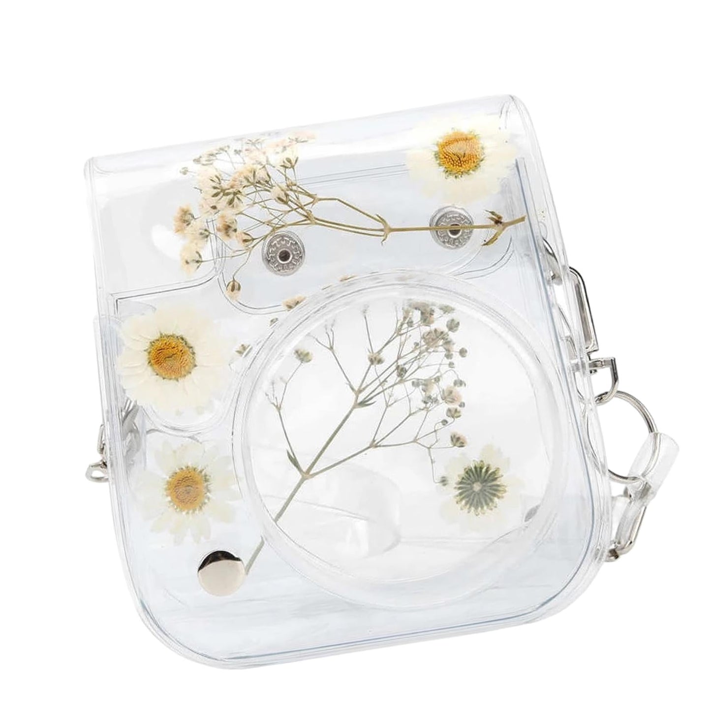 Camera Case Portable PVC Material Adjustable Strap for Instax Mini 11 9 8 White