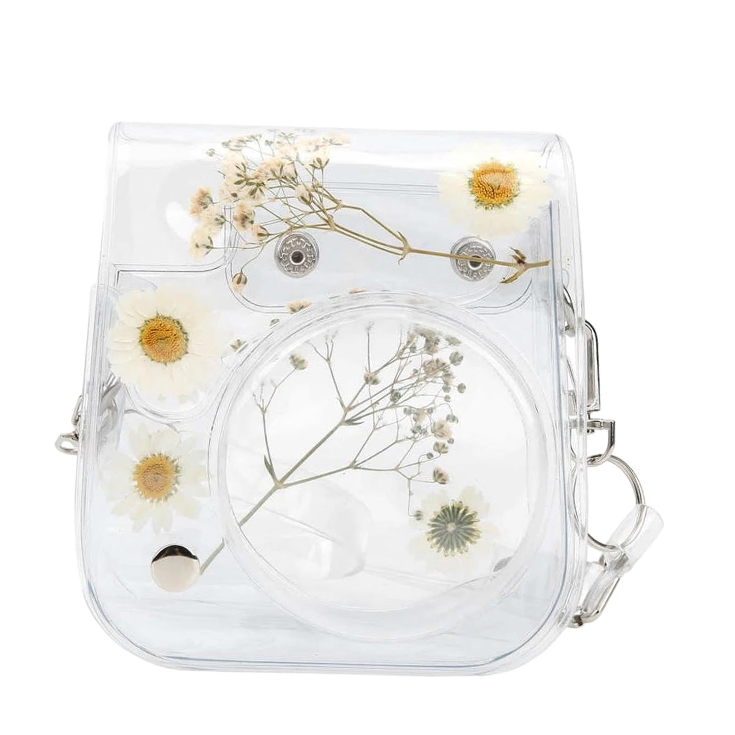 Camera Case Portable PVC Material Adjustable Strap for Instax Mini 11 9 8 White