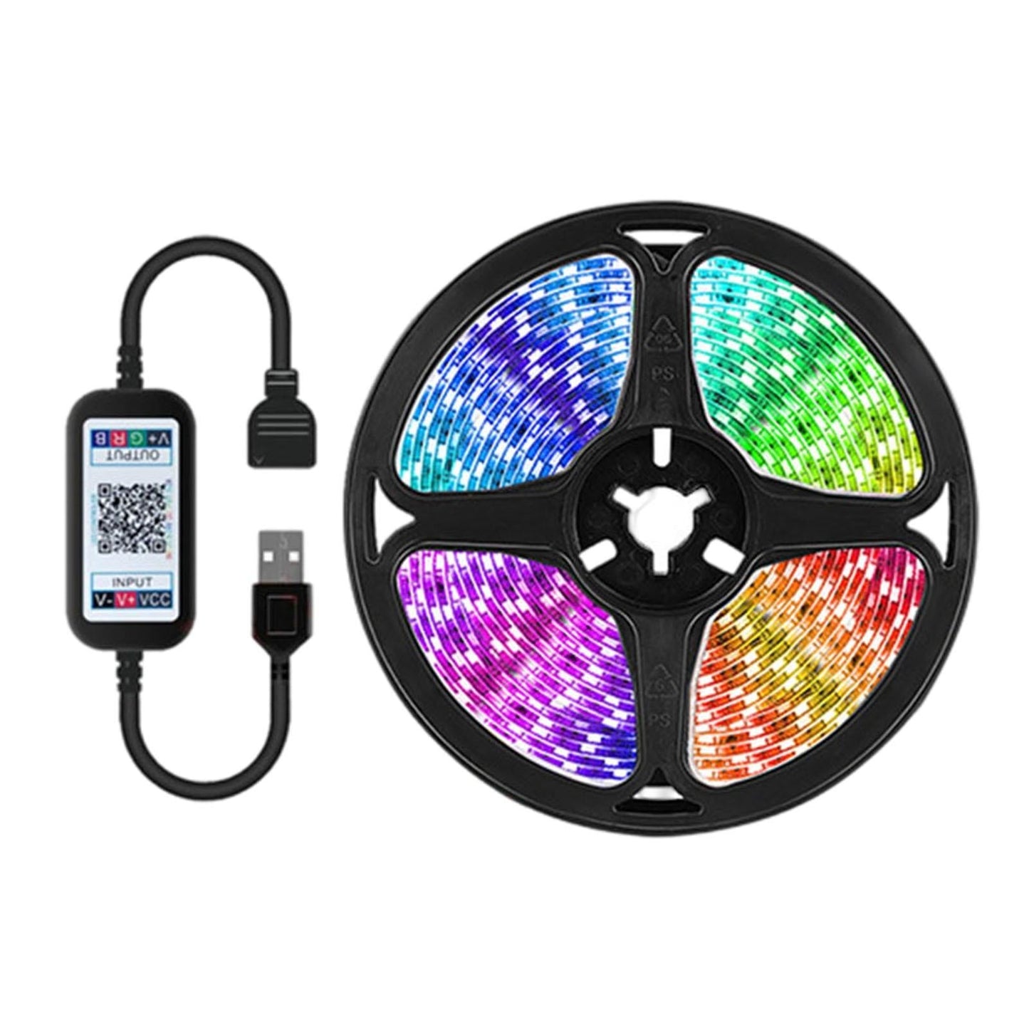USB LED Strip Lights Color Changing Bluetooth Decoration 5V USB Powered 1.4m
