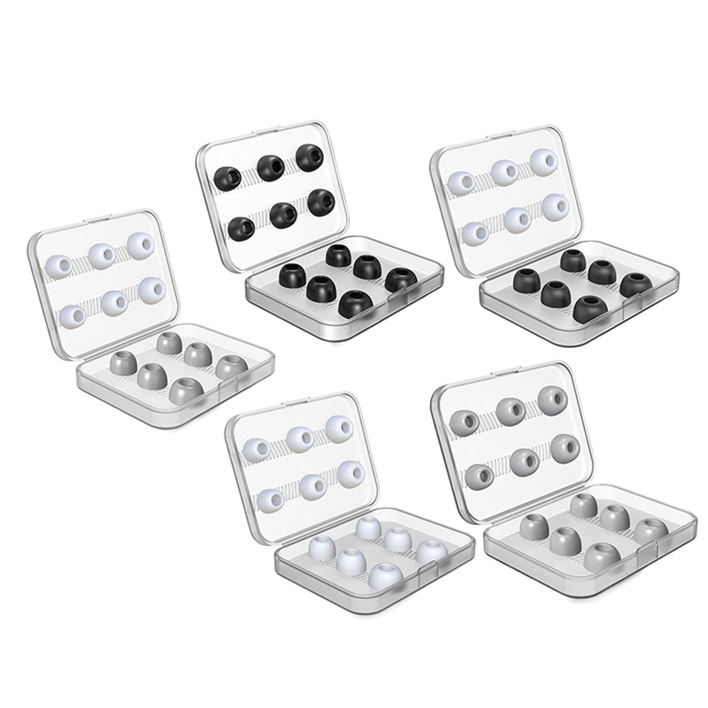 12Pcs Earbuds Ear Tips with Storage Box for Apple AirPods Pro 3 black white