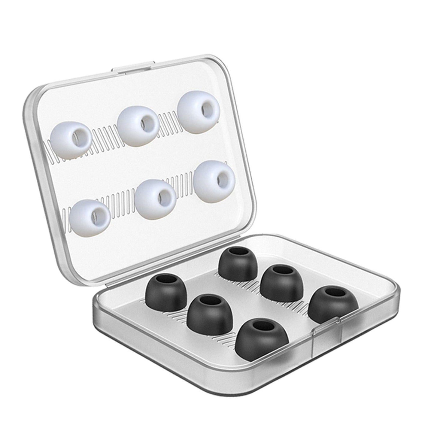 12Pcs Earbuds Ear Tips with Storage Box for Apple AirPods Pro 3 black white