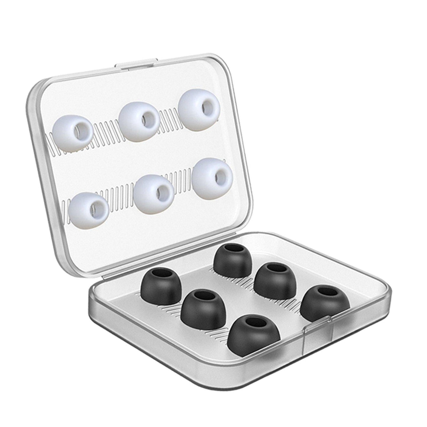 12Pcs Earbuds Ear Tips with Storage Box for Apple AirPods Pro 3 black white