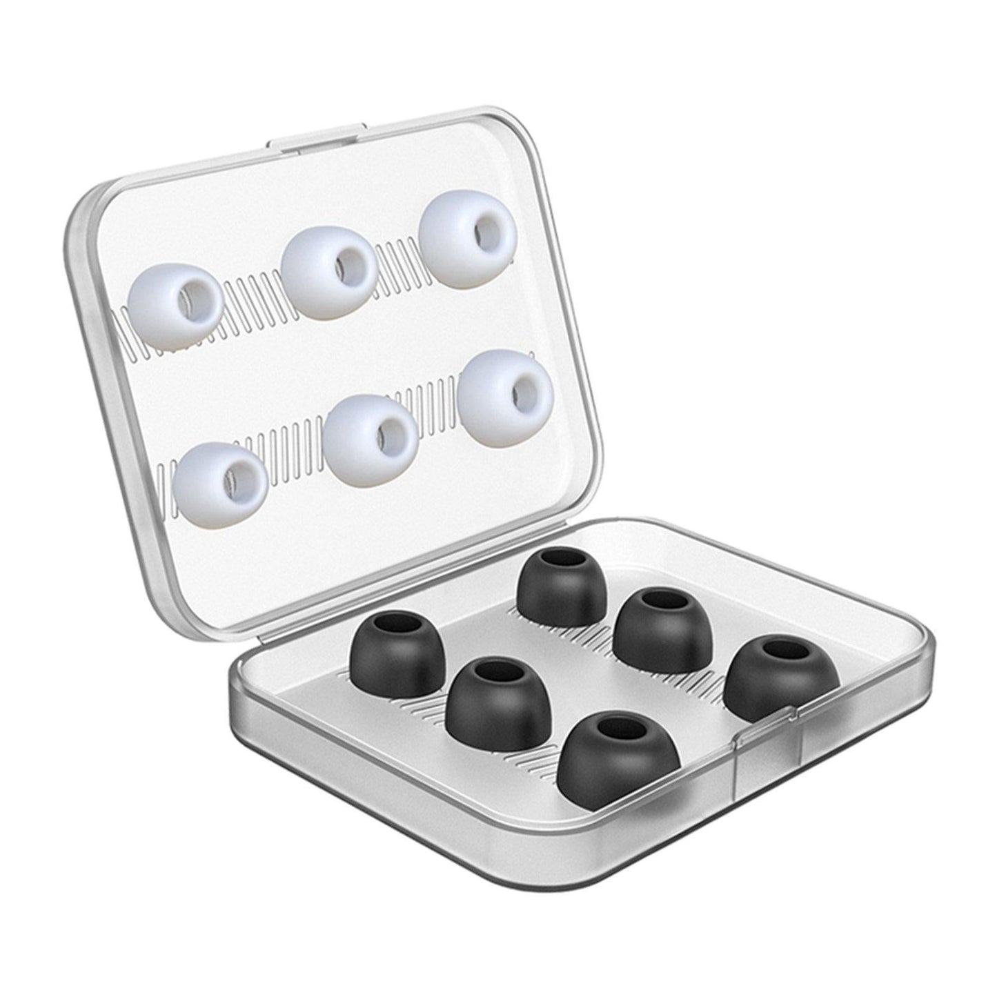 12Pcs Earbuds Ear Tips with Storage Box for Apple AirPods Pro 3 black white