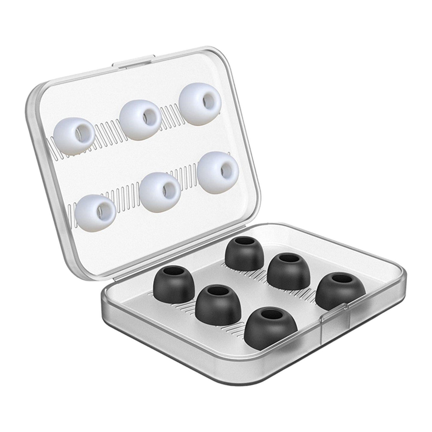 12Pcs Earbuds Ear Tips with Storage Box for Apple AirPods Pro 3 black white