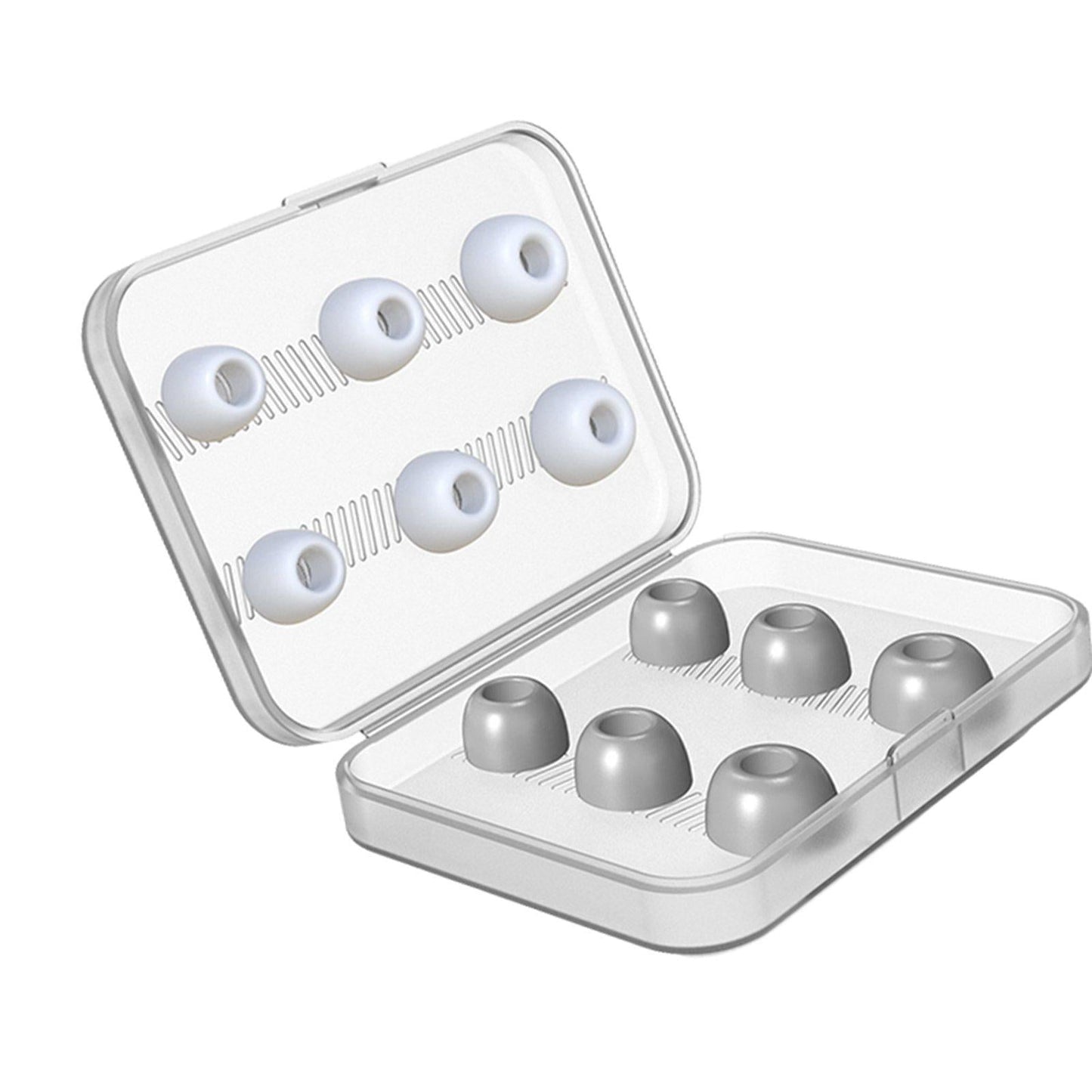 12Pcs Earbuds Ear Tips with Storage Box for Apple AirPods Pro 3 white gray