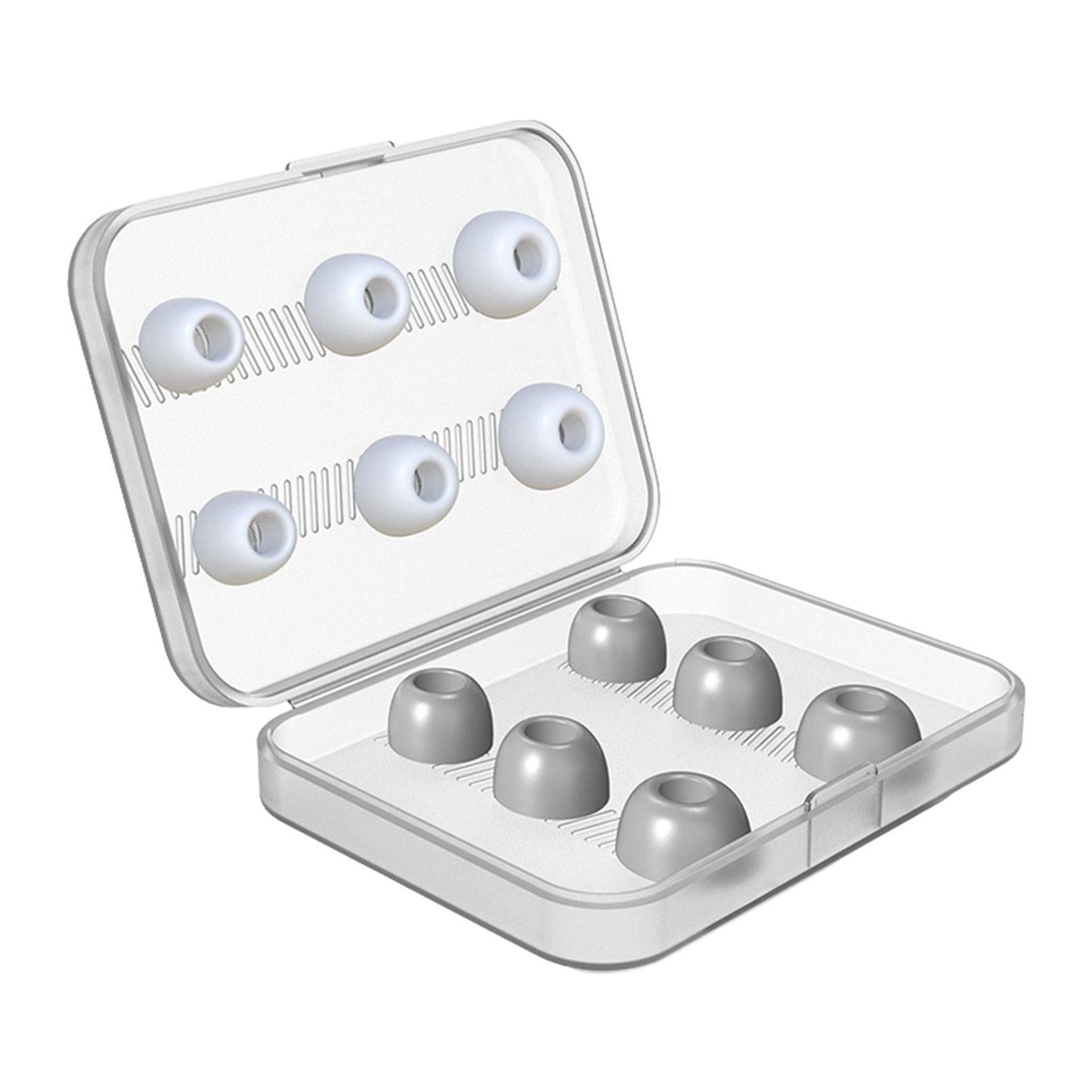 12Pcs Earbuds Ear Tips with Storage Box for Apple AirPods Pro 3 white gray