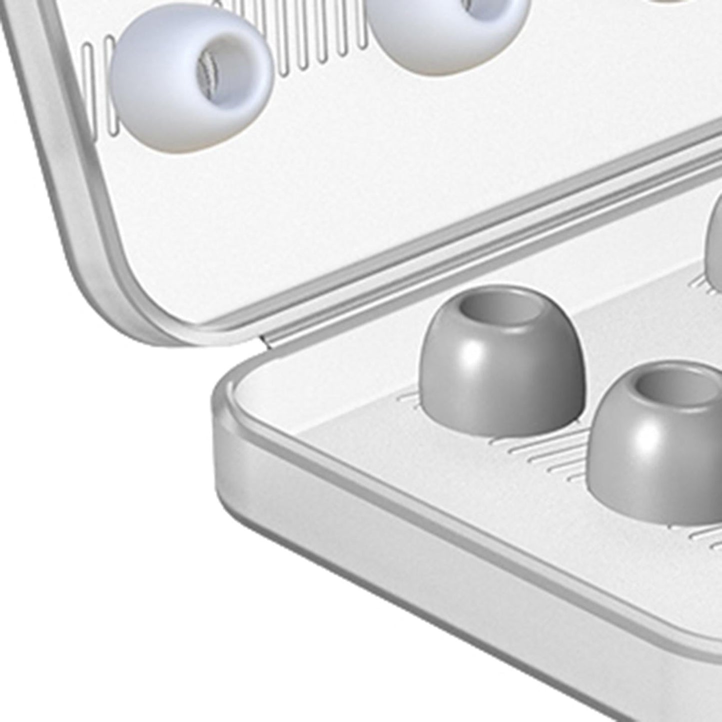 12Pcs Earbuds Ear Tips with Storage Box for Apple AirPods Pro 3 white gray