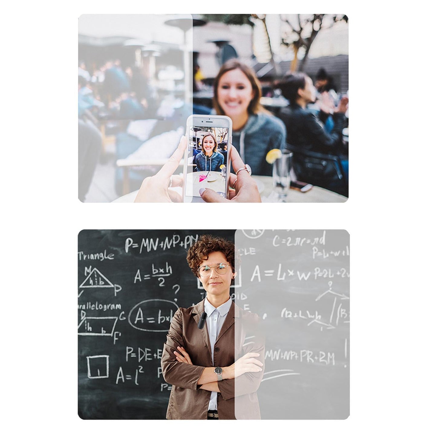 Lavalier Microphone for Android iOS Phone Live Broadcast Interviewers Black