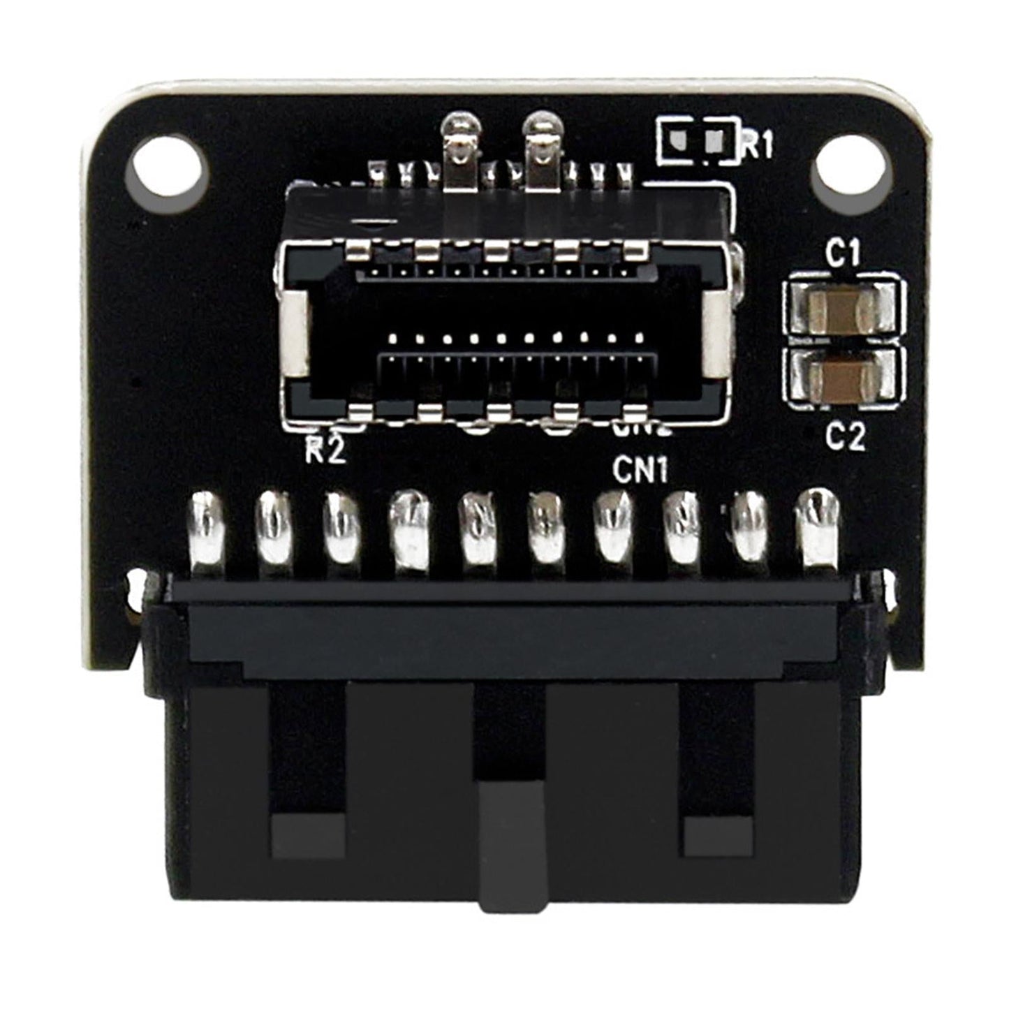 USB3.0 19P/20P to Type-C 24Pin Front Type C 90 Degree Adapter for PC PH73A