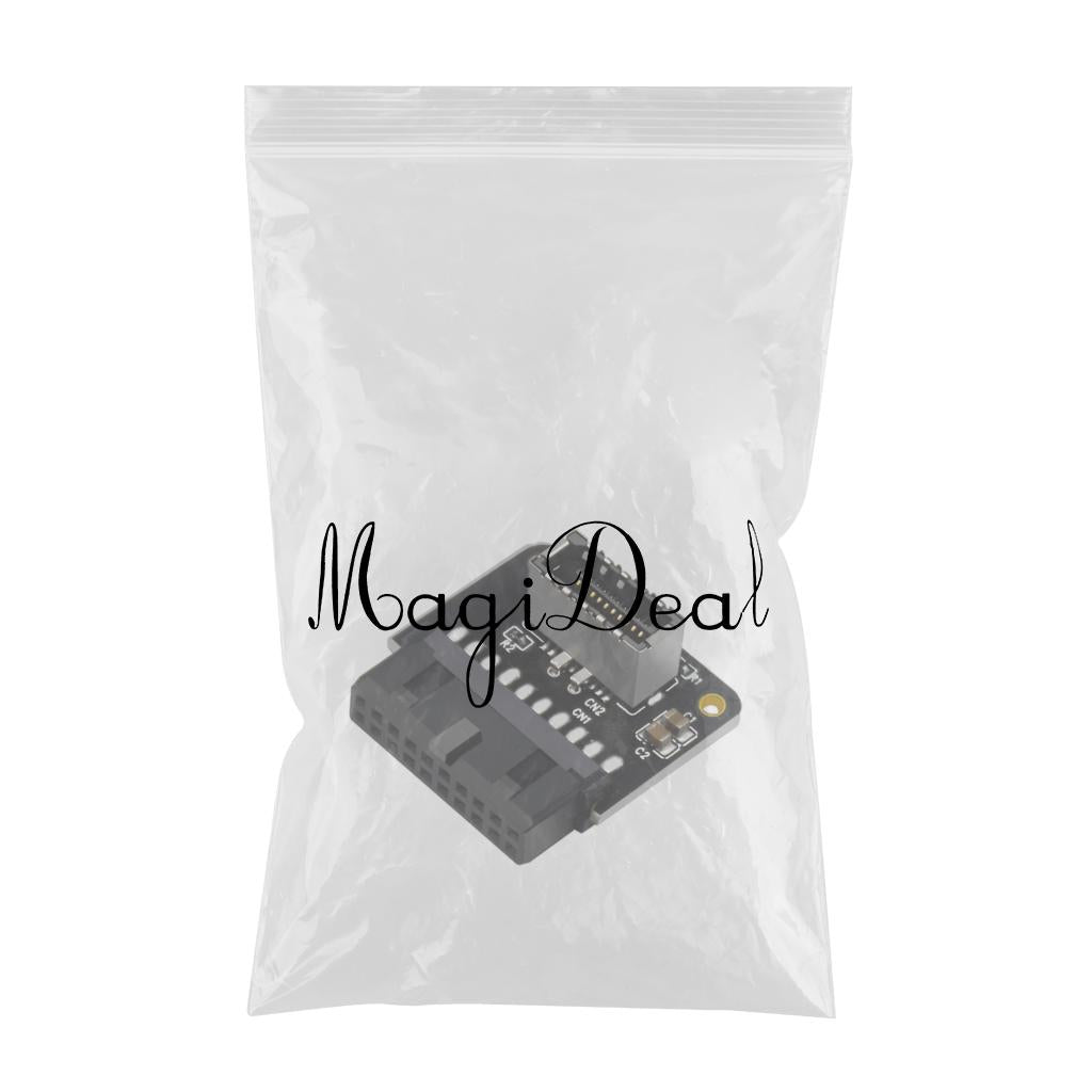 USB3.0 19P/20P to Type-C 24Pin Front Type C 90 Degree Adapter for PC PH73A