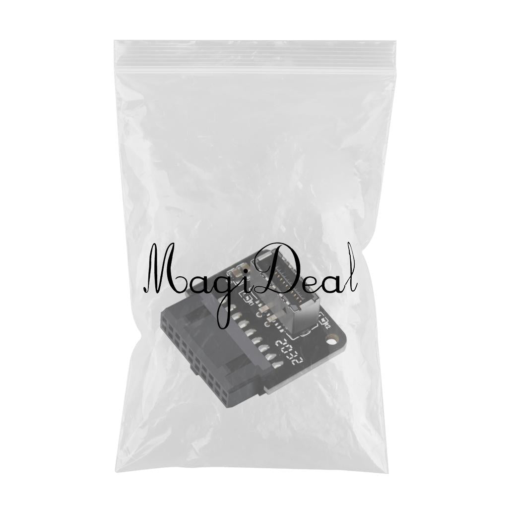 USB3.0 19P/20P to Type-C 24Pin Front Type C 90 Degree Adapter for PC PH73B