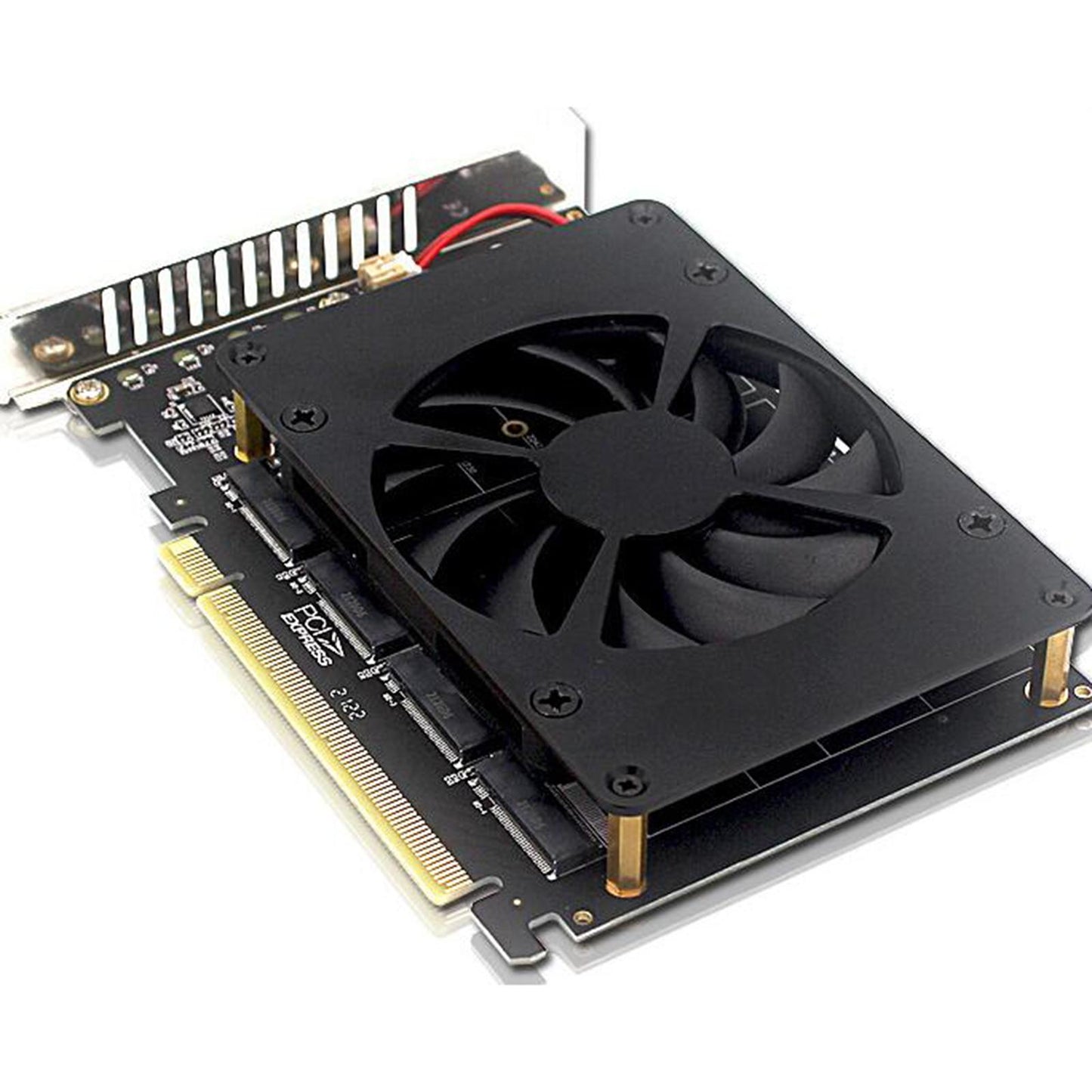 SSD RAID Array Expansion PCI-E Split 4-Disk NVMe PCI-EX16 M.2 Mkey for Btc