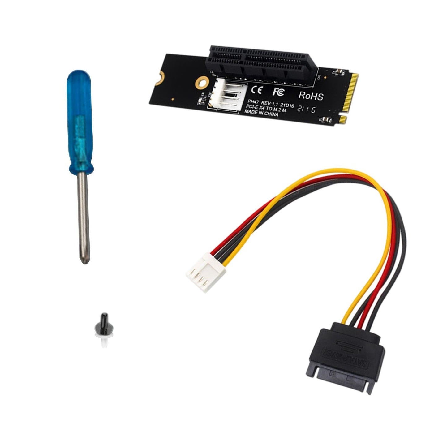 NGFF to PCI-E Slot Riser Card Expansion Kit for Computers PC Supply Desktops