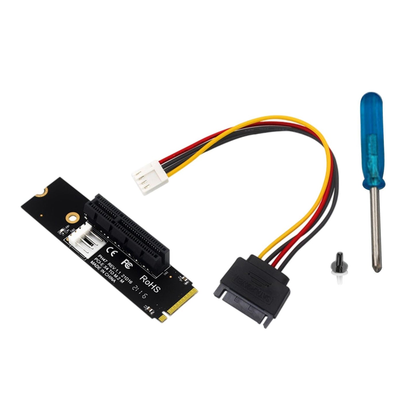 NGFF to PCI-E Slot Riser Card Expansion Kit for Computers PC Supply Desktops