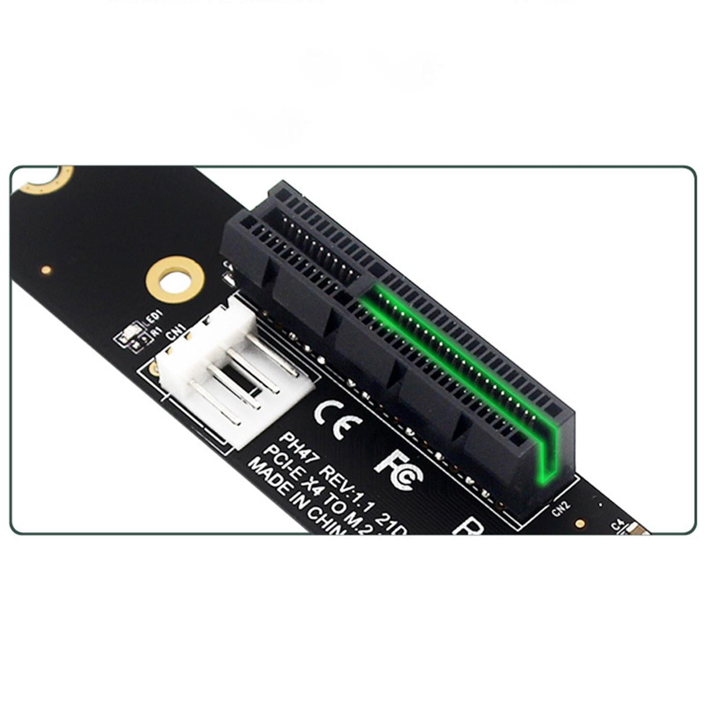 NGFF to PCI-E Slot Riser Card Expansion Kit for Computers PC Supply Desktops