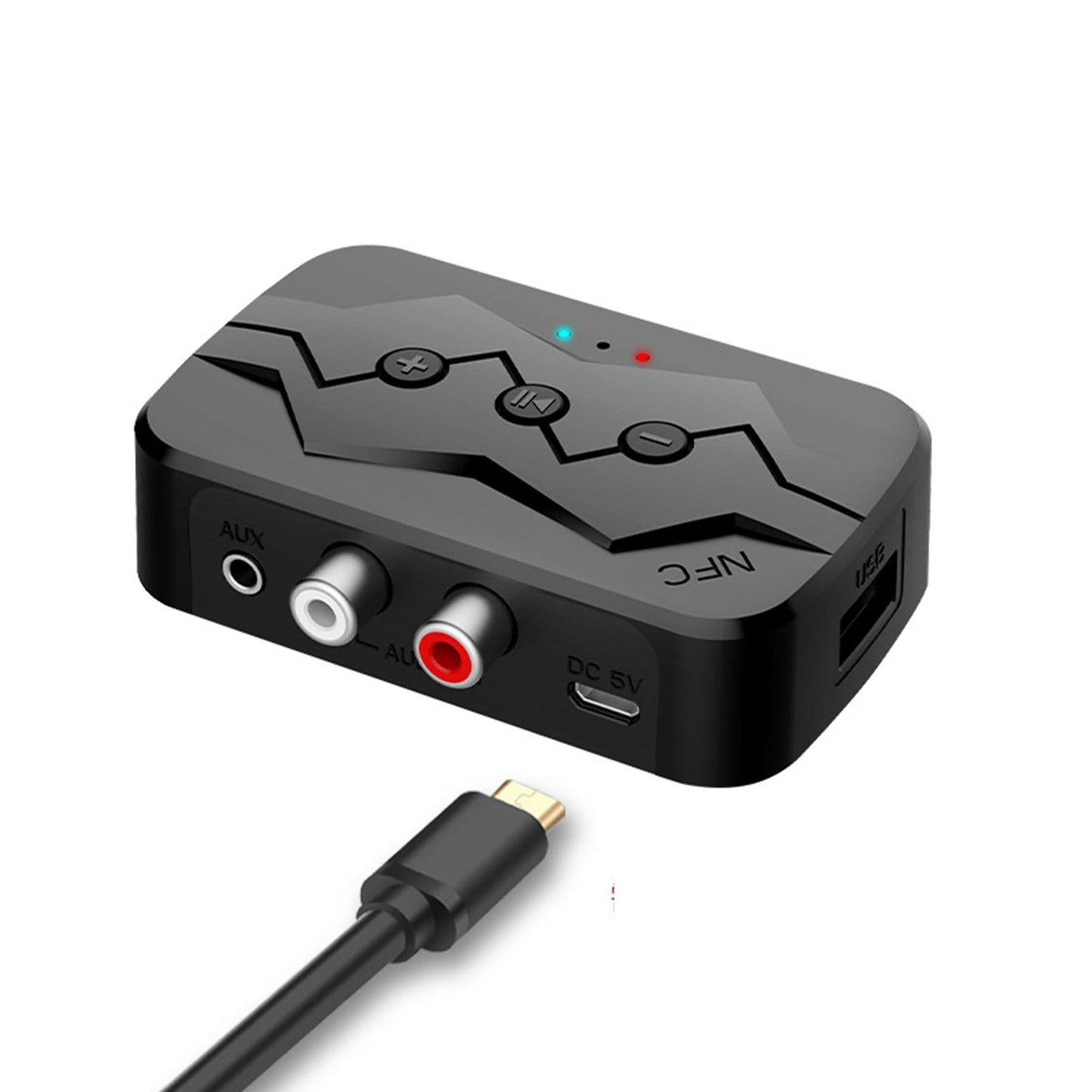 Wireless NFC Bluetooth 5.0 Audio Receiver Adapter USB Play Long Playtime