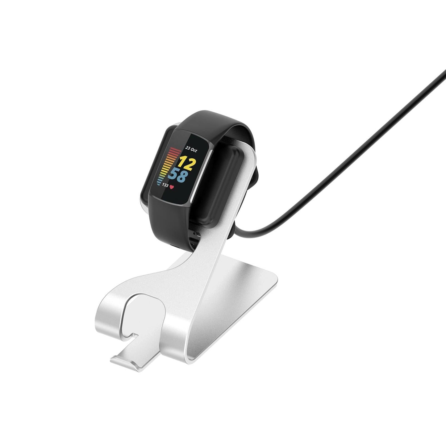 Smartwatch Charging Base for Charge 5 for Luxe with 4.9ft USB Cord Silver