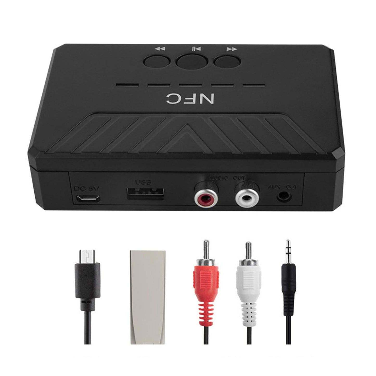 NFC AUX3.5mm Bluetooth 5.0 Audio Receiver for Music Streaming Volume Control