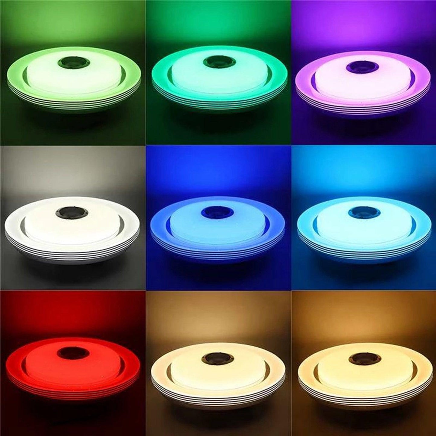 LED Music Ceiling Light RGB Color Changing for Kitchen 15.8inch 72W APP