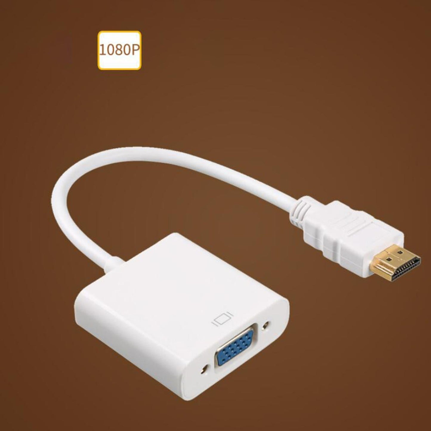 HDMI Cable HDMI to VGA 1080P Video Cable for Desktop PC White