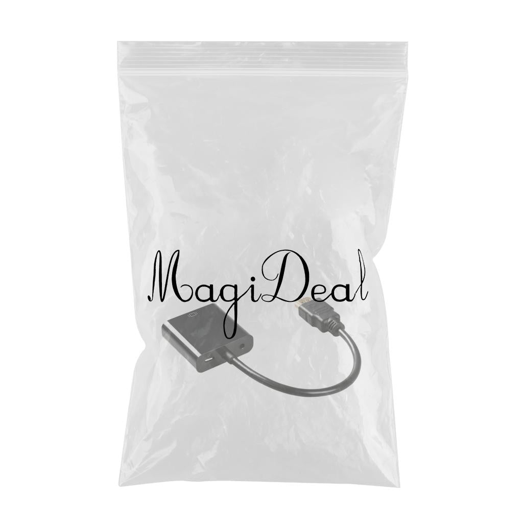 HDMI Cable HDMI to VGA 1080P Video Cable for Desktop PC Black audio power